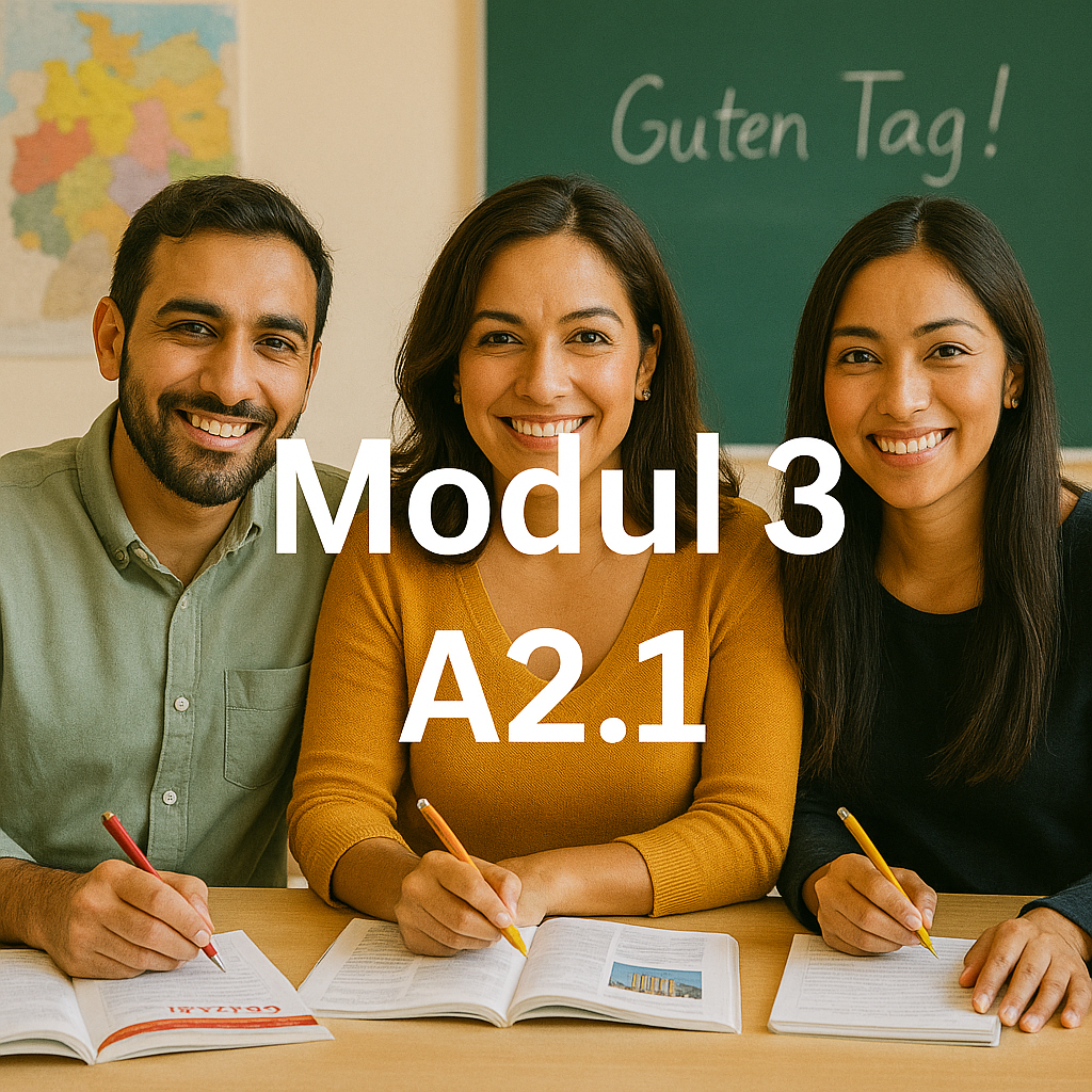 Deutsch A2.1 Aufbau-Videokurs (100 UE): Erweiterte Grundlagen & Einstieg in B1-Themen