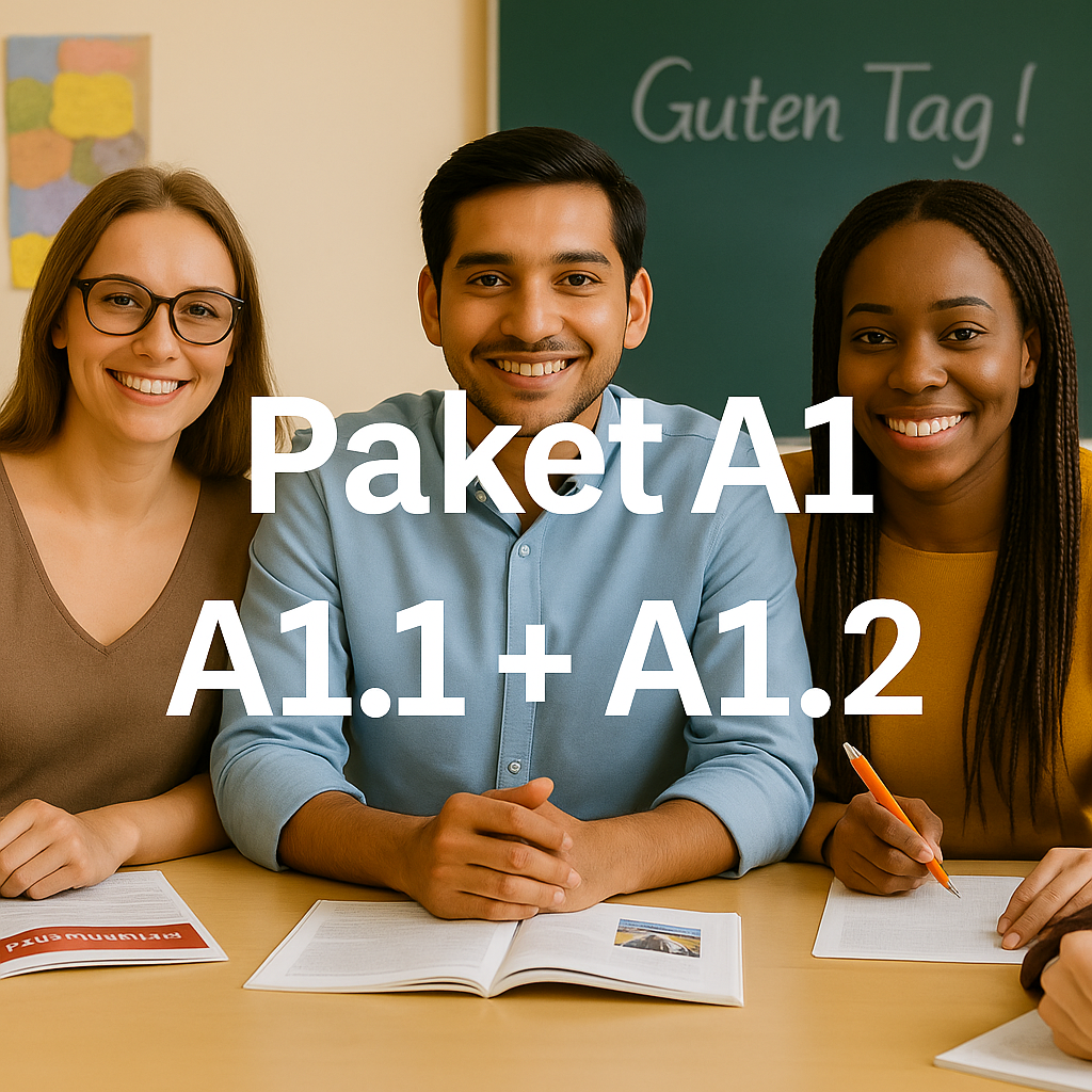 Deutsch A1 Komplett-Paket (Modul 1+2): Der volle Weg von 0 zur Prüfung (160 Std. Video)