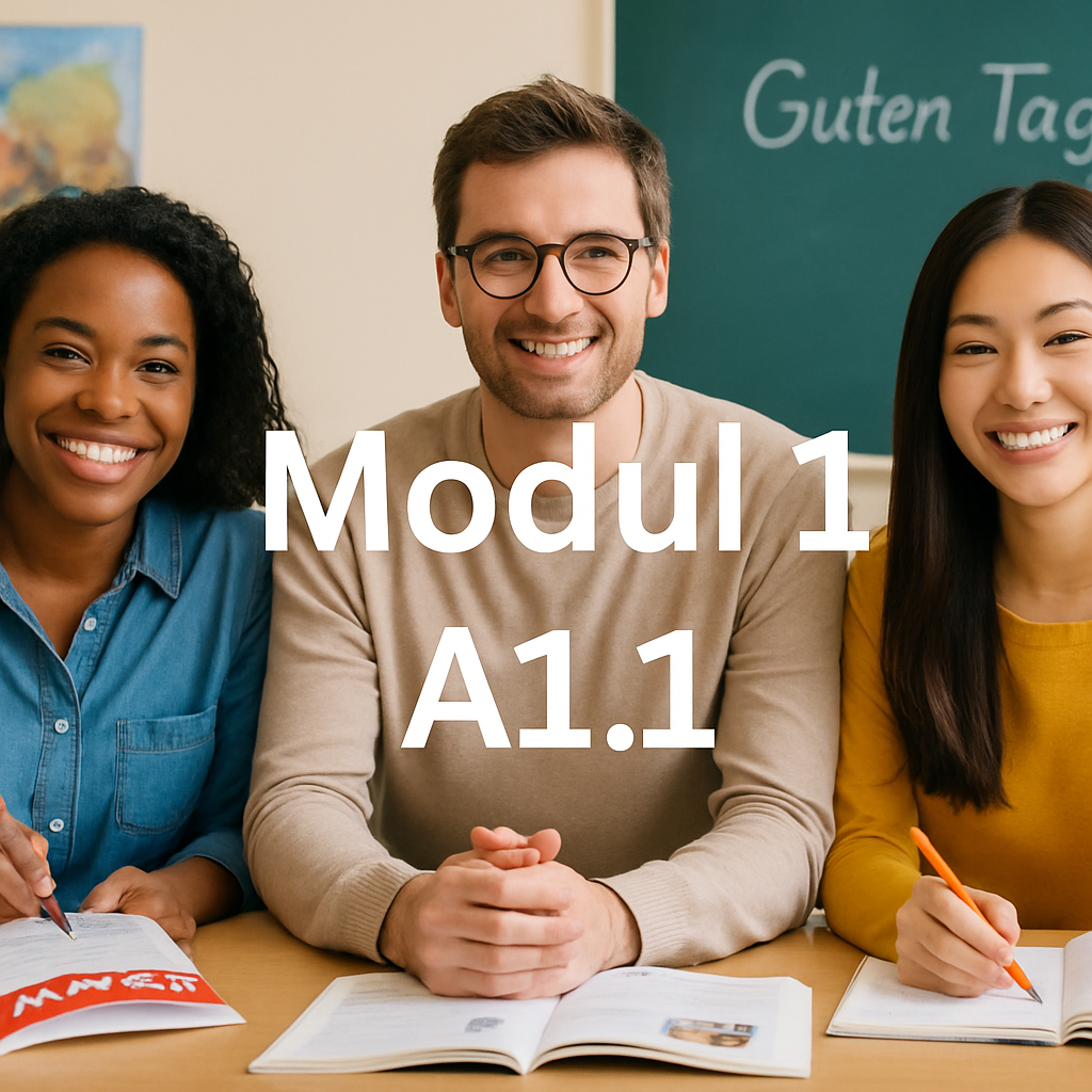 Deutsch A1.1 Premium-Videokurs (100 UE): Profi-Unterricht inkl. Lehrbuch & KI-Option