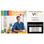 Deutschkurs A1 & A2 Paket – Schritte plus Neu 1 - 4 Kursbuch (Hueber) + Videokurs Zugangscode | V-IZ