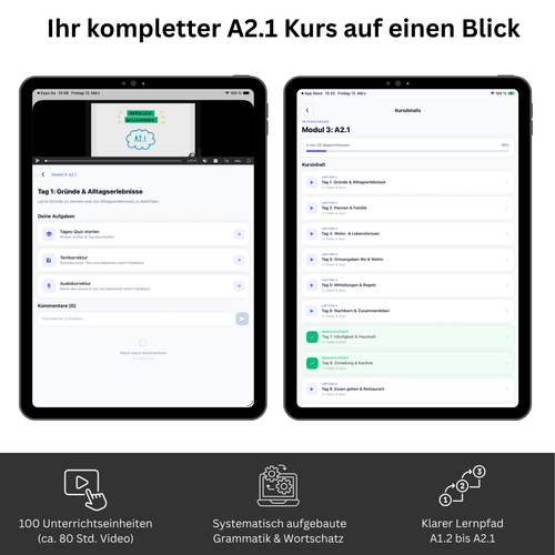German Course A2 Package – Schritte plus Neu 3 & 4 Coursebook (Hueber) + Video Course Access Code | V-IZ